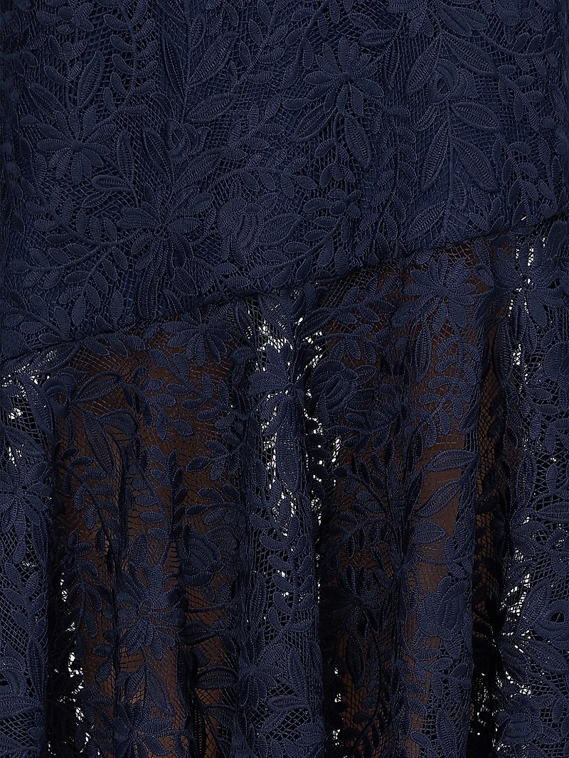 Portia Floral Lace Midi-Dress