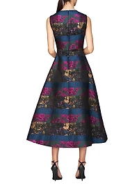 Faye Painterly Jacquard Cocktail Dress