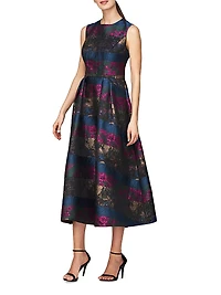 Faye Painterly Jacquard Cocktail Dress