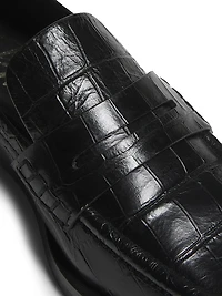 Alexa Embossed Leather Loafers