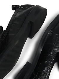 Alexa Embossed Leather Loafers