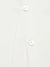 Sleeveless Button-Front Shirt