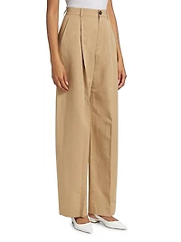 Pleated High-Waist Pants