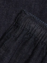 Cotton Drawstring Wide-Leg Pants