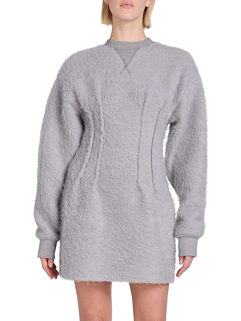 Mohair-Blend Hourglass Minidress