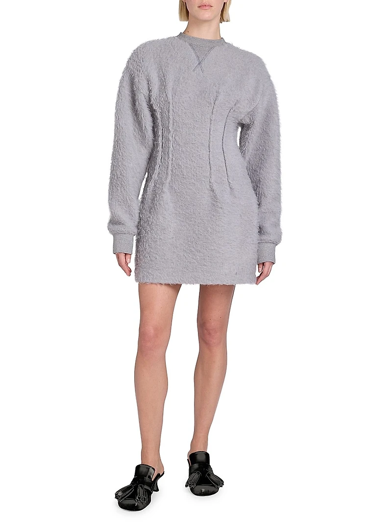 Mohair-Blend Hourglass Minidress