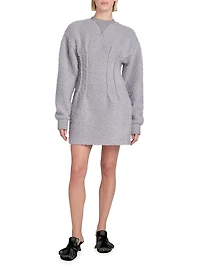 Mohair-Blend Hourglass Minidress