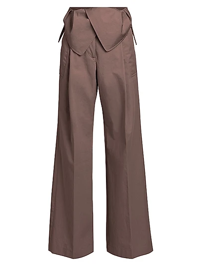 Foldover Cotton Trousers