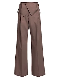 Foldover Cotton Trousers