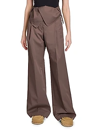 Foldover Cotton Trousers