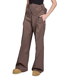 Foldover Cotton Trousers