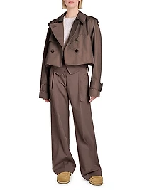 Foldover Cotton Trousers