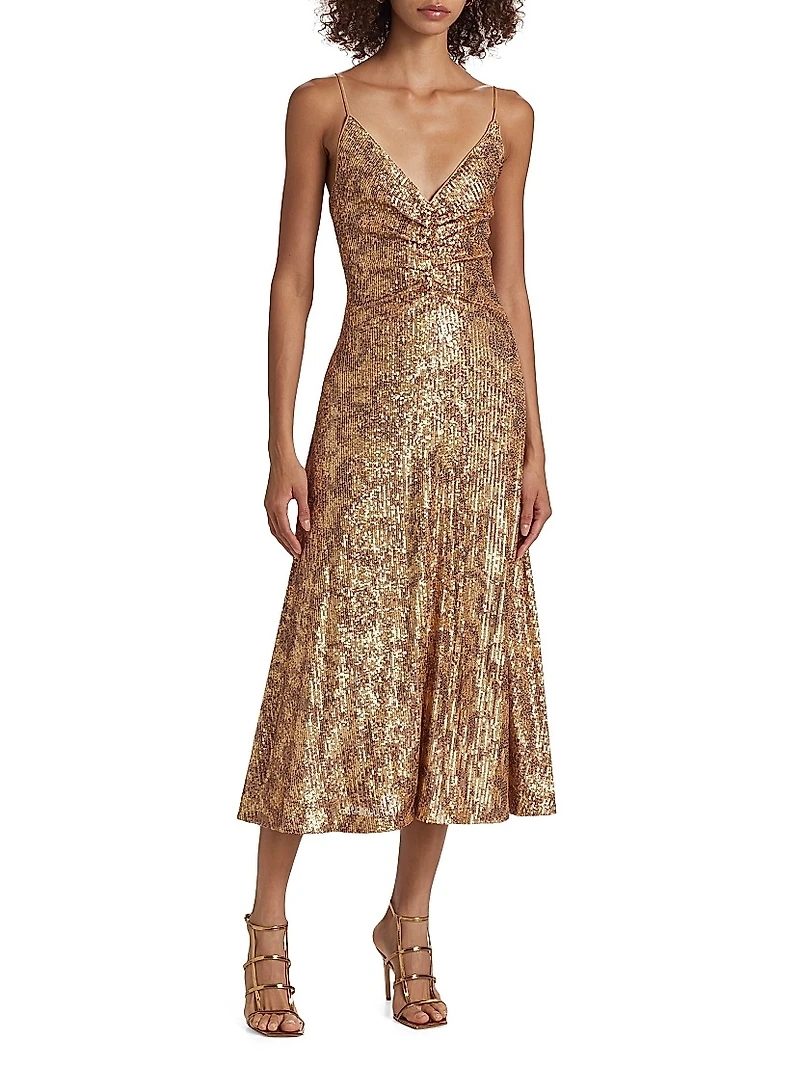 Essence Leo Sequin Midi-Dress