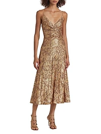 Essence Leo Sequin Midi-Dress