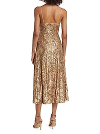 Essence Leo Sequin Midi-Dress