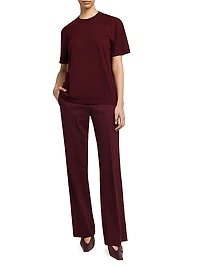 Grain De Poudre Wool Straight Pants