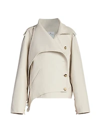 Oblique Short Trench Coat