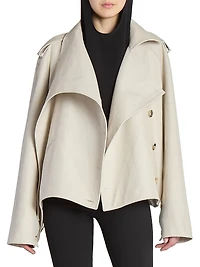 Oblique Short Trench Coat