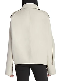 Oblique Short Trench Coat