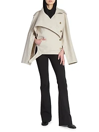 Oblique Short Trench Coat