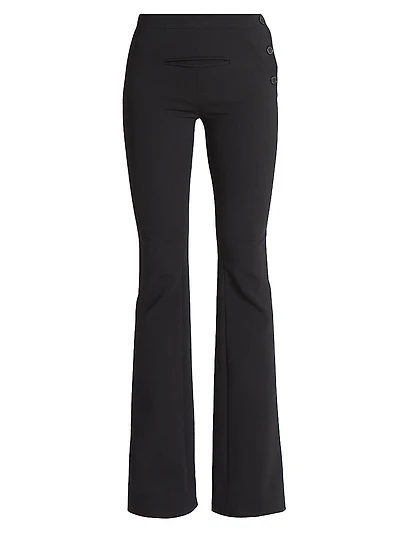 Oblique Wool-Blend Boot-Cut Pants