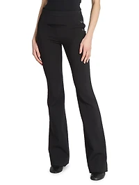 Oblique Wool-Blend Boot-Cut Pants