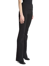 Oblique Wool-Blend Boot-Cut Pants