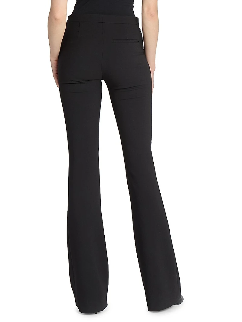 Oblique Wool-Blend Boot-Cut Pants