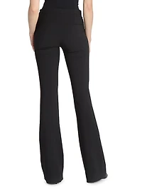 Oblique Wool-Blend Boot-Cut Pants