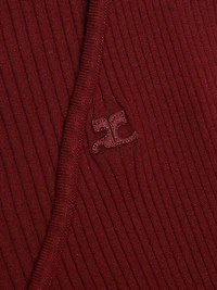 Slash One-Shoulder Rib-Knit Midi-Dress