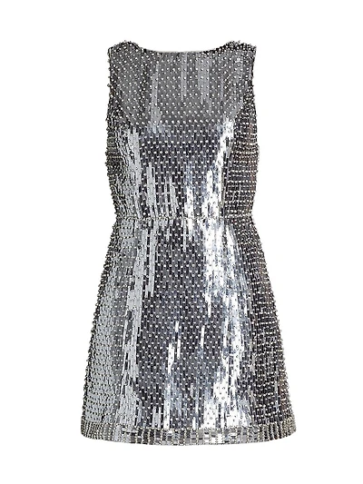 Lindsey Embellished Metallic Minidress