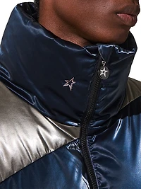 Super Mojo Metallic Quilted Down Jacket