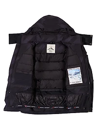 Max Houndstooth Down Hooded Ski Parka