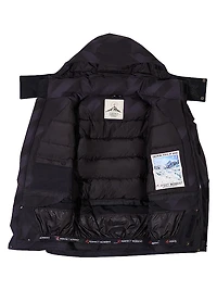 Max Houndstooth Down Hooded Ski Parka