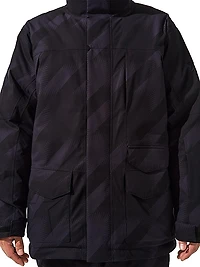 Max Houndstooth Down Hooded Ski Parka
