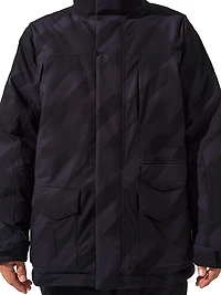 Max Houndstooth Down Hooded Ski Parka