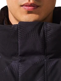 Max Houndstooth Down Hooded Ski Parka