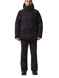 Max Houndstooth Down Hooded Ski Parka