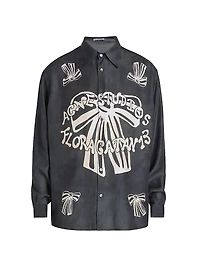 Sandrok Fluid Bow Button-Front Shirt