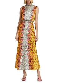Fleur Floral Silk Maxi Dress