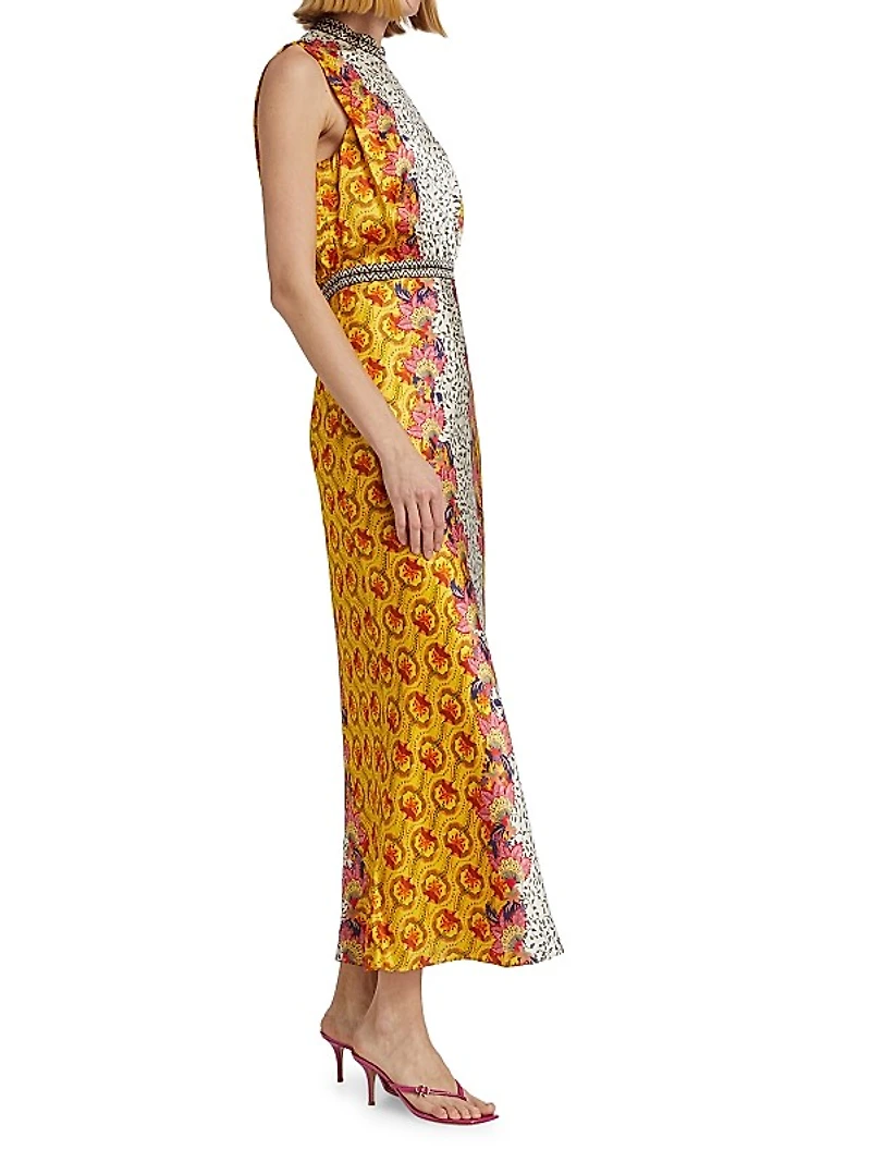 Fleur Floral Silk Maxi Dress