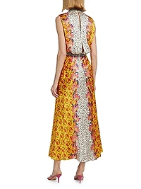 Fleur Floral Silk Maxi Dress