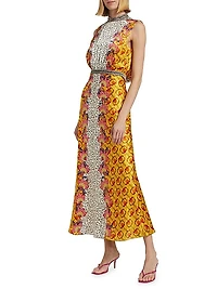 Fleur Floral Silk Maxi Dress