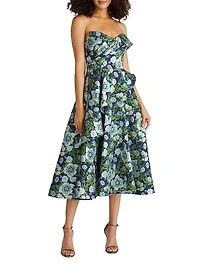 Tatum Peplum A-Line Midi-Dress
