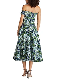 Tatum Peplum A-Line Midi-Dress
