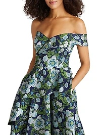 Tatum Peplum A-Line Midi-Dress