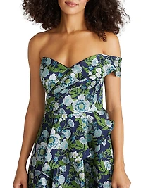 Tatum Peplum A-Line Midi-Dress