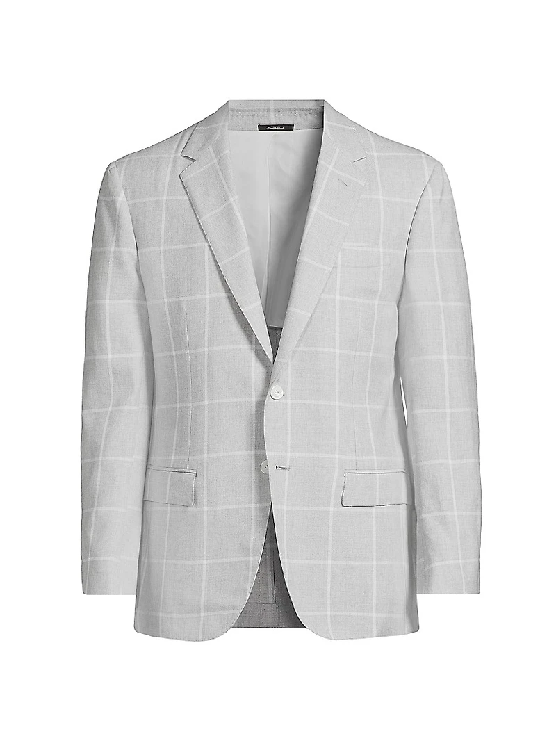 Windowpane Plaid Sport Jacket