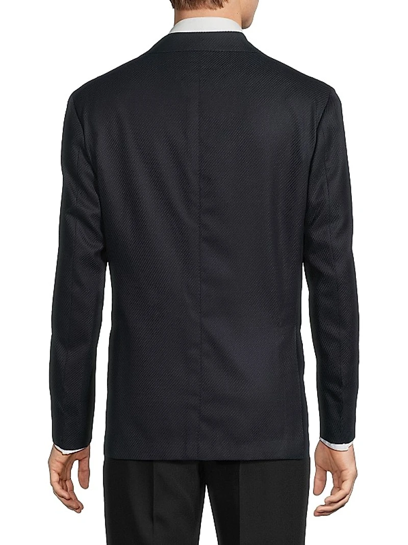 Twill Wool Single-Breasted Sport Jacket