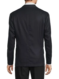 Twill Wool Single-Breasted Sport Jacket